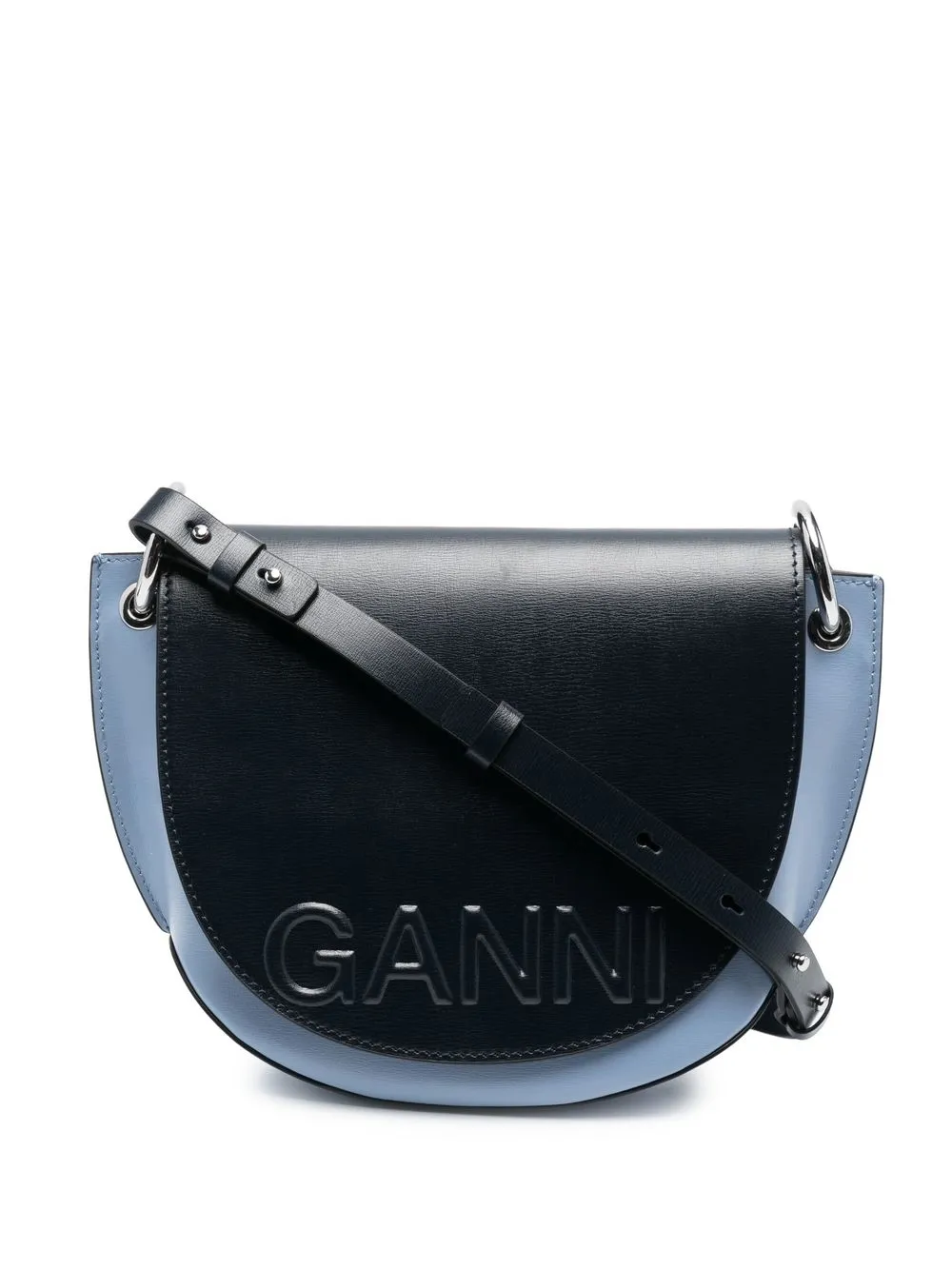 

GANNI Banner shoulder bag - Blue