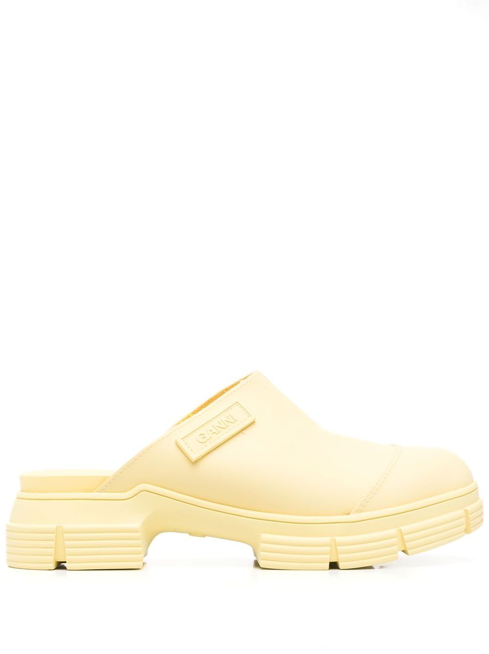 

GANNI City chunky-sole mules - Yellow