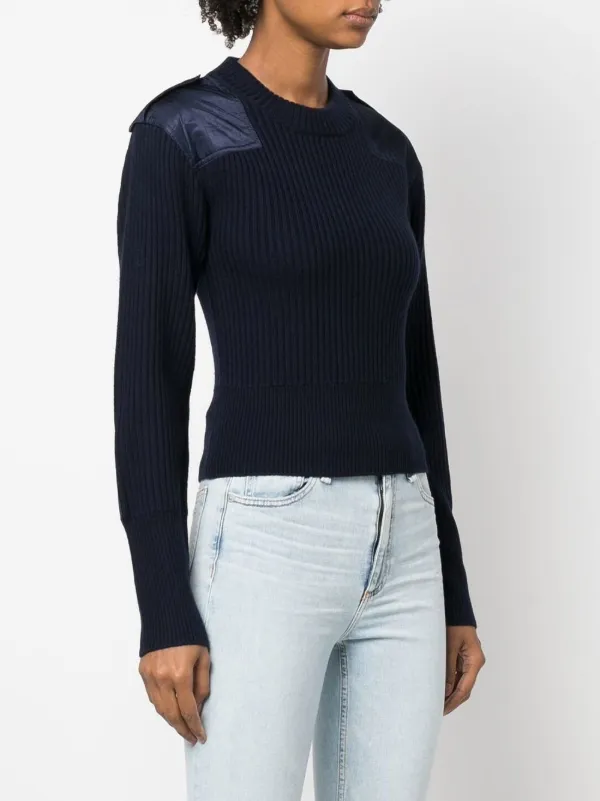 Rag \u0026 Bone Ribbed Crew Neck Sweater - Blue