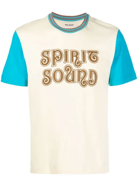 Wales Bonner slogan-print raglan-sleeve T-shirt