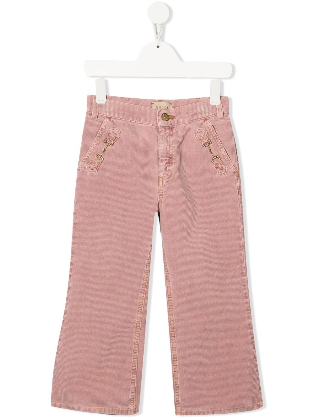 Gucci Kids corduroy horse-bit detail trousers - Pink