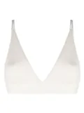 Baserange elasticated-trim triangle bra - White