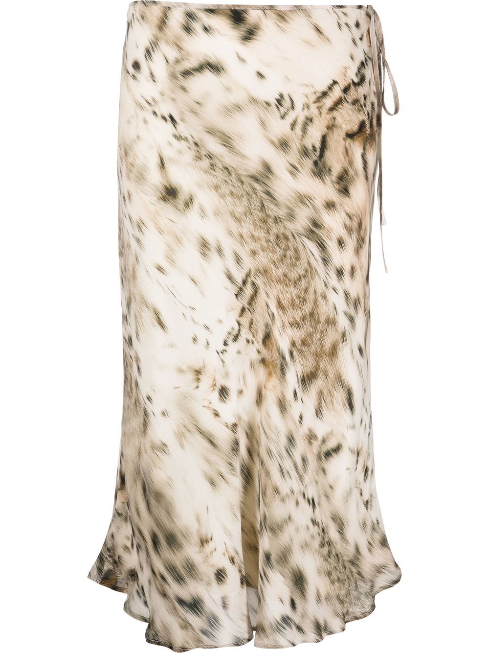 

Blumarine animal-print bias-cut skirt - Neutrals