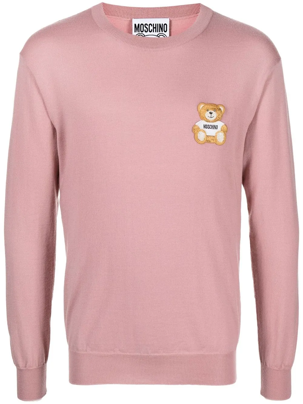 

Moschino suéter Teddy Bear con logo bordado - Rosado