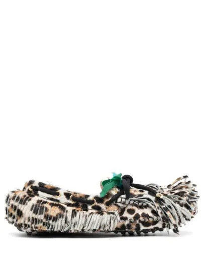 leopard print driving shoes