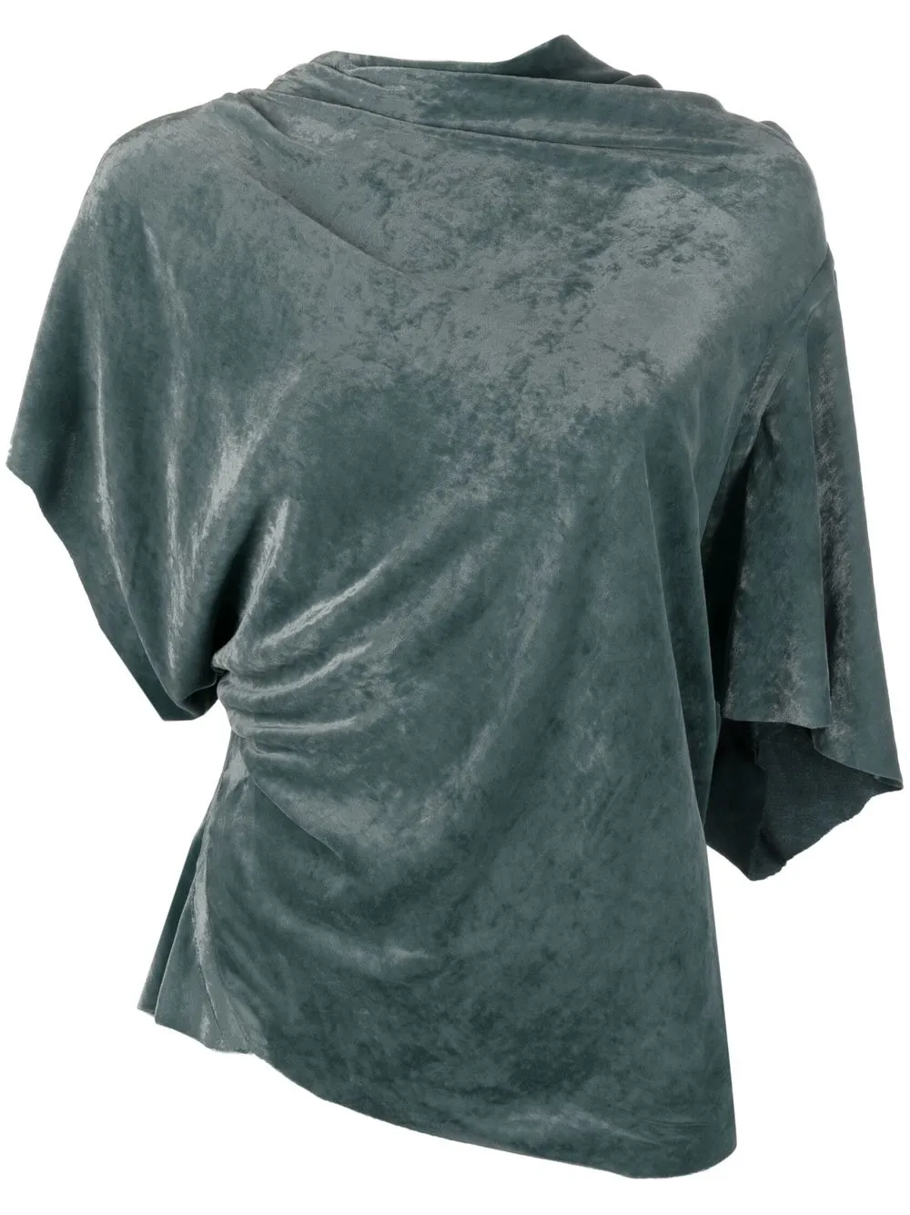 

Rick Owens asymmetric ruched top - Green