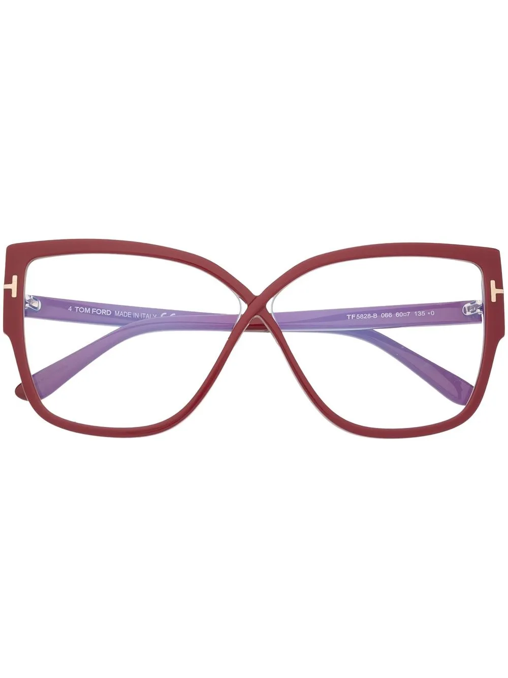 

TOM FORD Eyewear lentes con armazón cat eye - Rojo