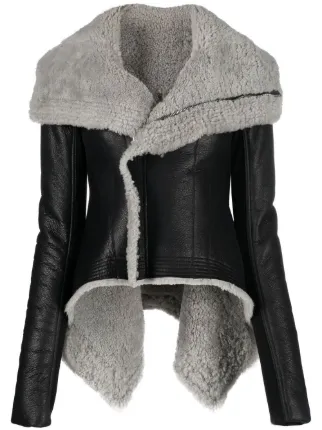 rick owens shearling leather jacket