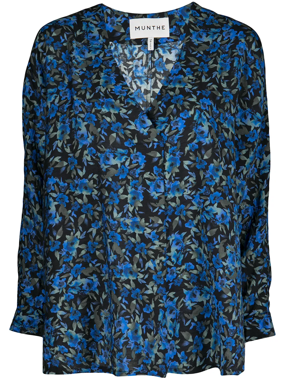 

MUNTHE blusa Alunaria con estampado floral - Azul