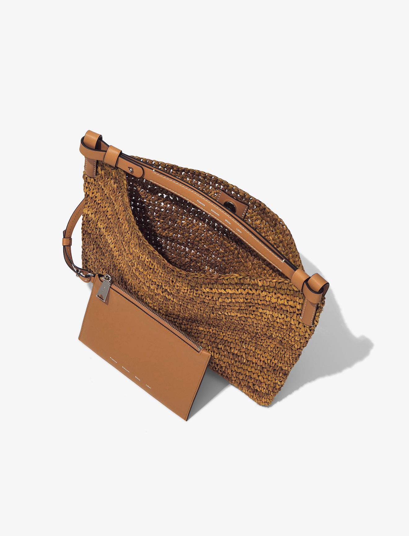 Minetta Raffia Bag in brown | Proenza Schouler