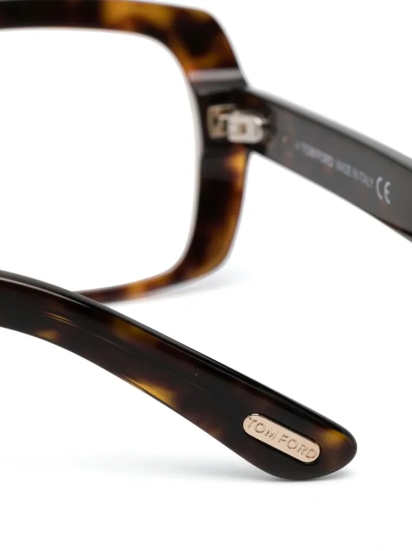 TOM FORD Eyewear スクエア眼鏡フレーム | ブラウン | FARFETCH JP