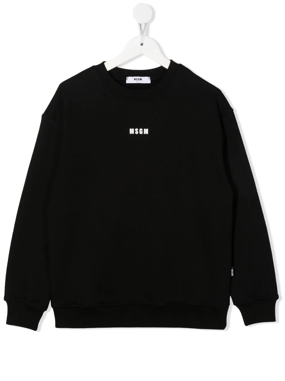 

MSGM Kids sudadera con logo estampado - Negro