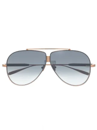 VALENTINO GARAVANI EYEWEAR pilot frame Sunglasses Gold FARFETCH