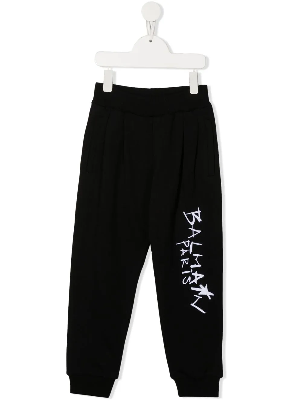 

Balmain Kids pants con logo estampado - Negro