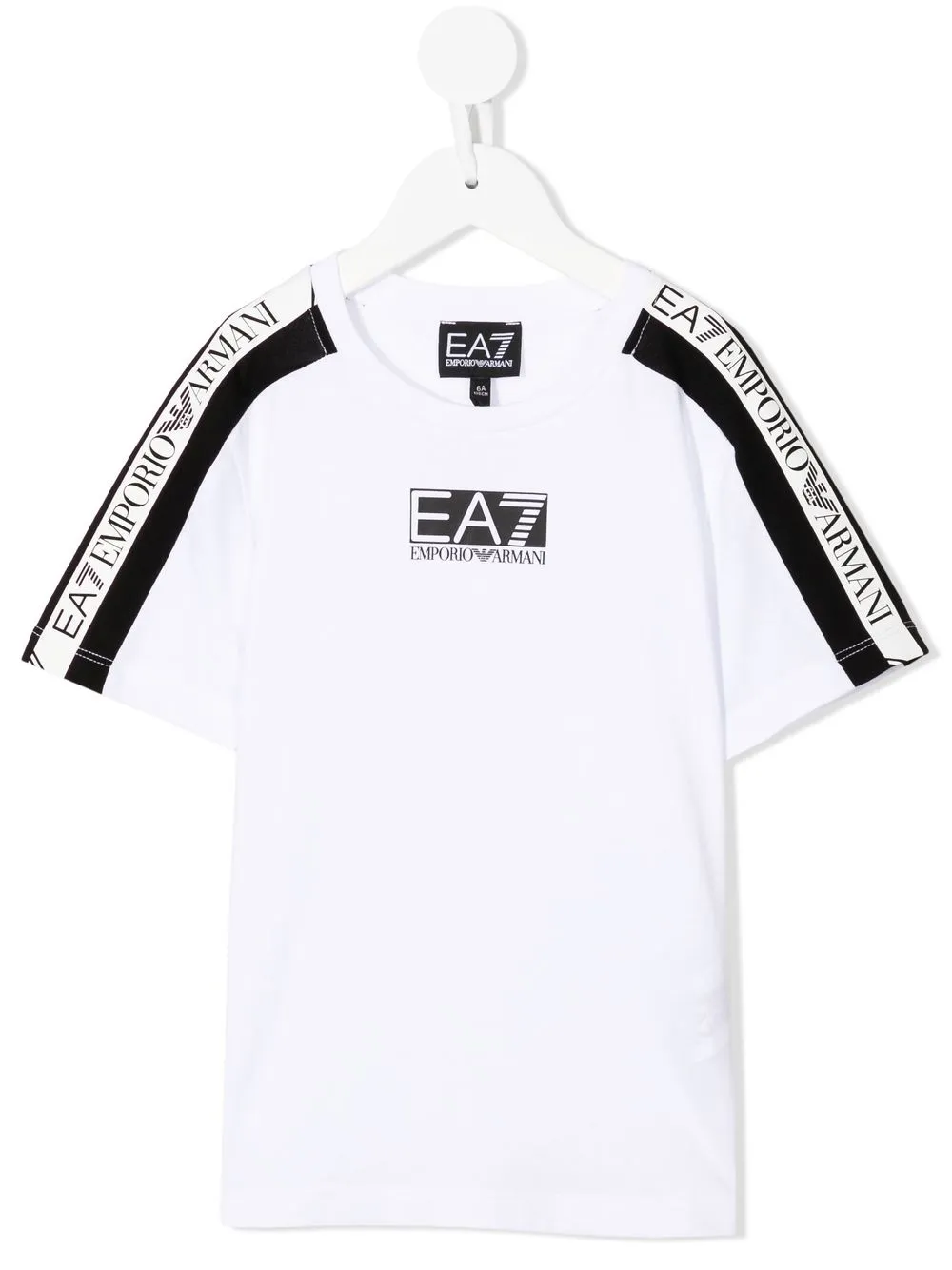 

Emporio Armani Kids playera con logo estampado - Blanco