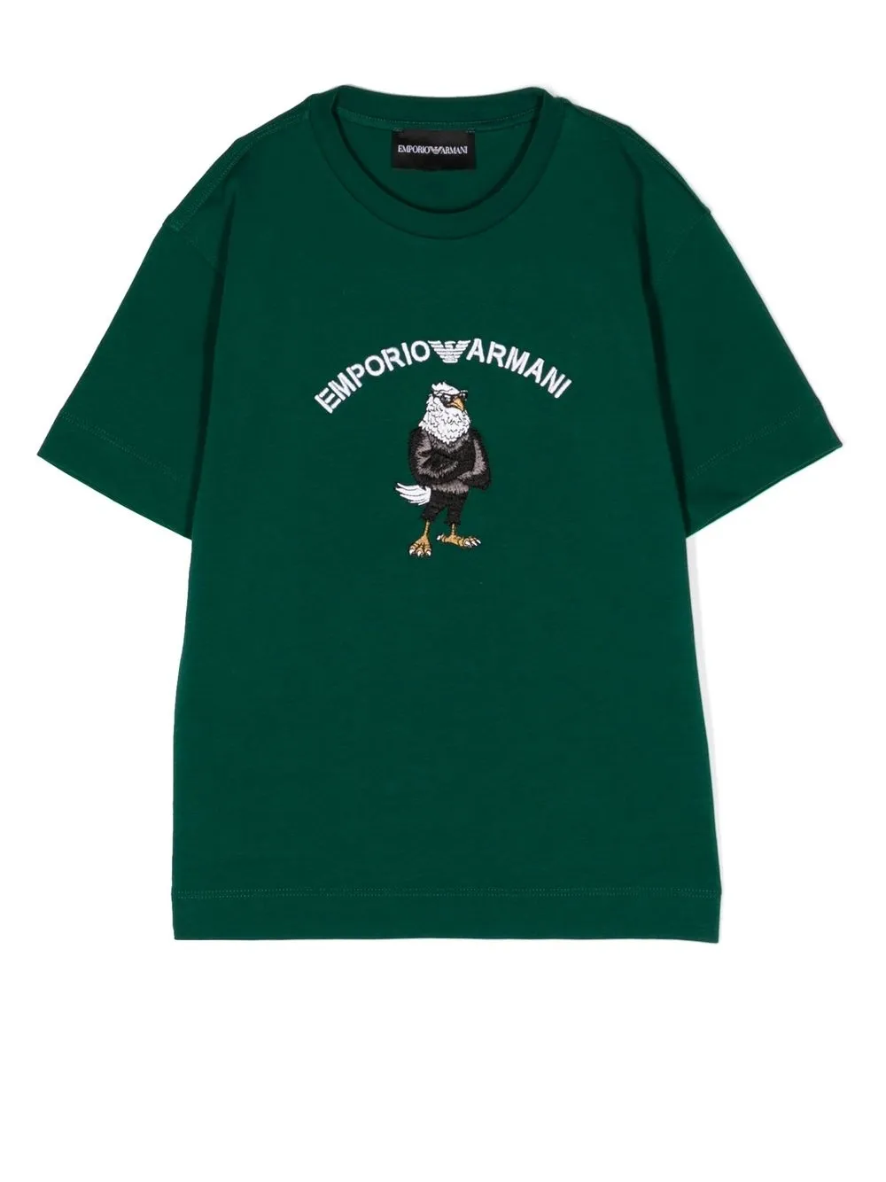 

Emporio Armani Kids embroidered eagle T-shirt - Green
