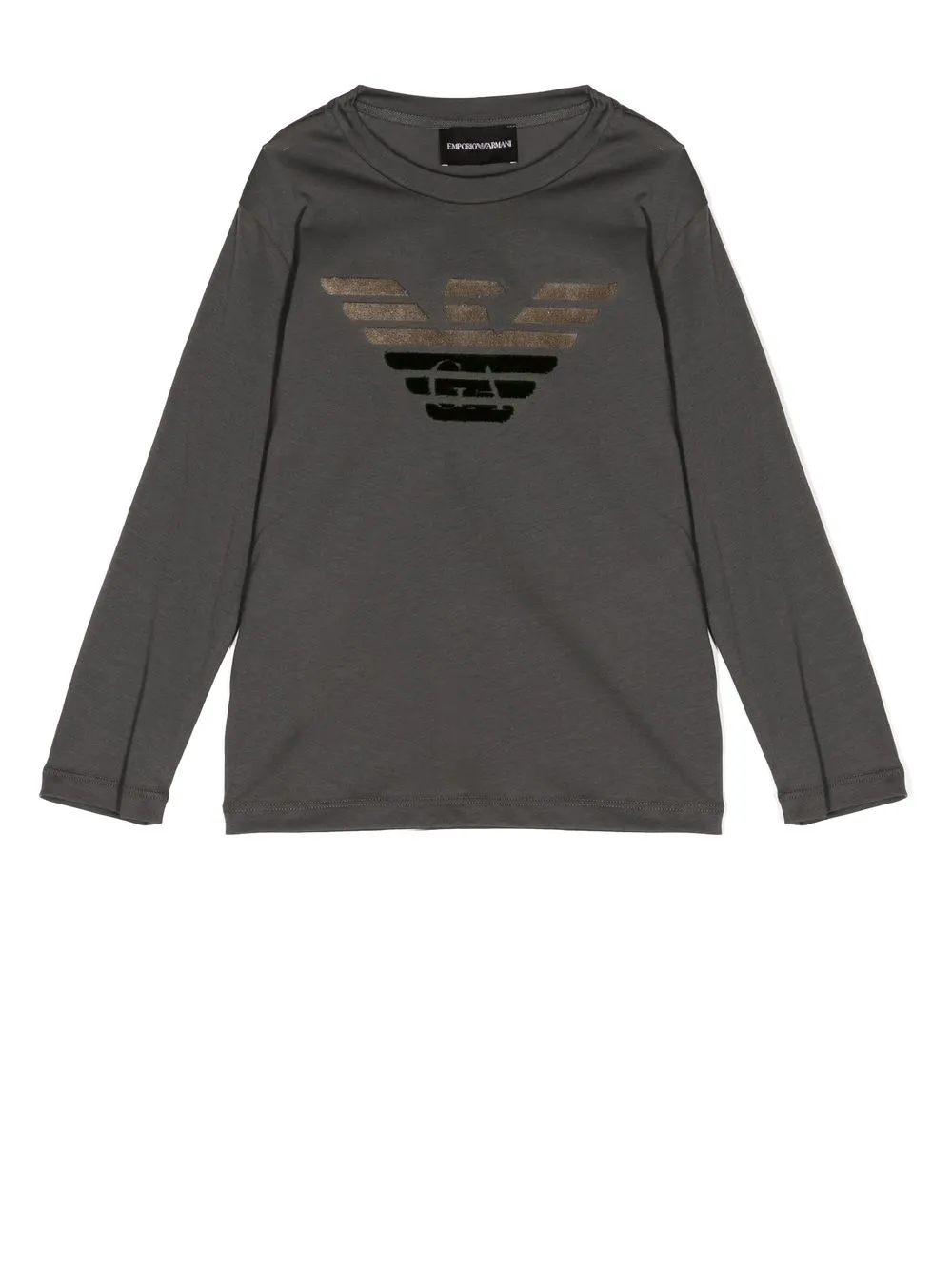 

Emporio Armani Kids appliqué-logo long-sleeve T-shirt - Grey