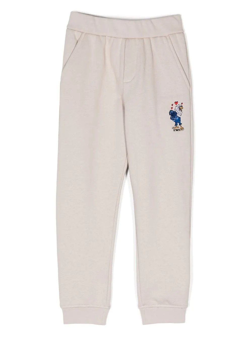 

Emporio Armani Kids logo-patch track pants - Grey