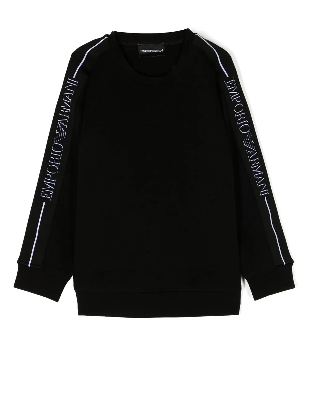 

Emporio Armani Kids sudadera con franja del logo - Negro