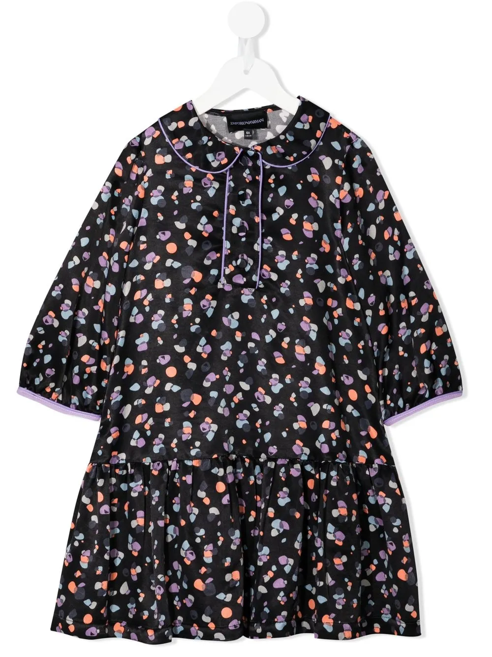 

Emporio Armani Kids floral long-sleeve dress - Black