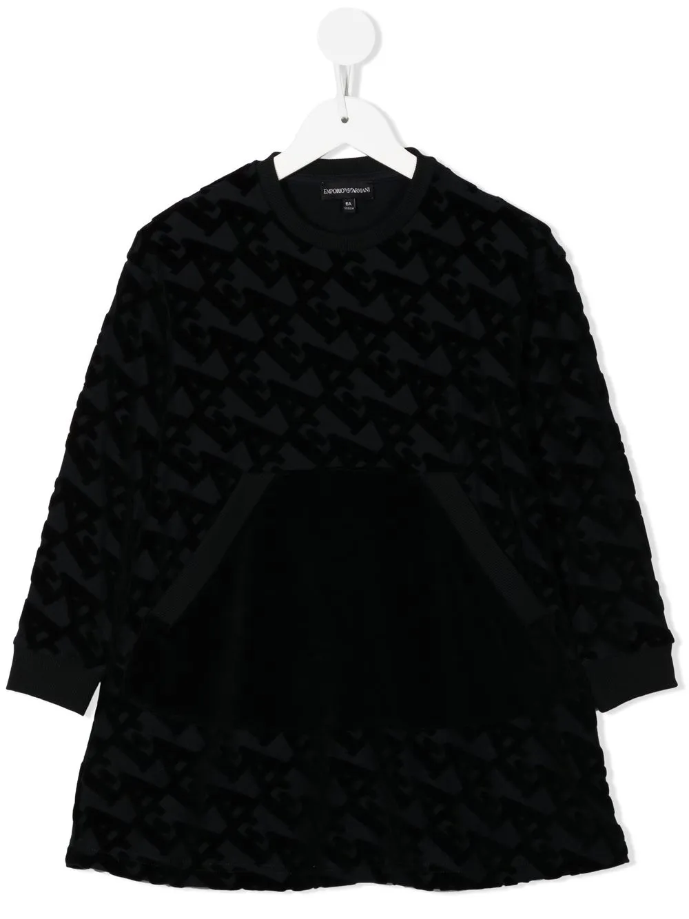 

Emporio Armani Kids logo-print sweatshirt dress - Black