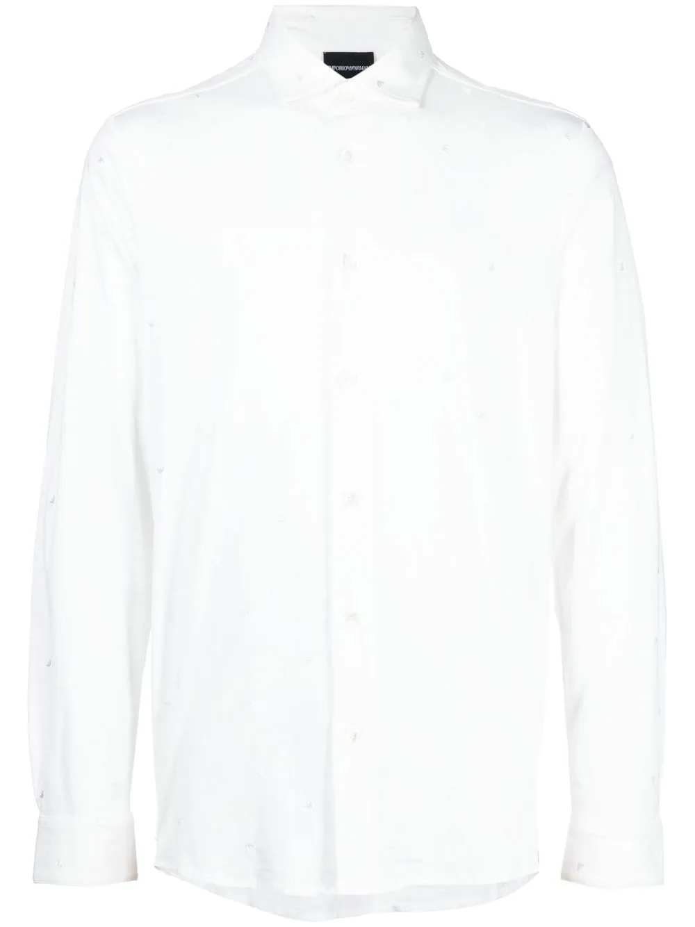 

Emporio Armani logo-print long-sleeved shirt - White