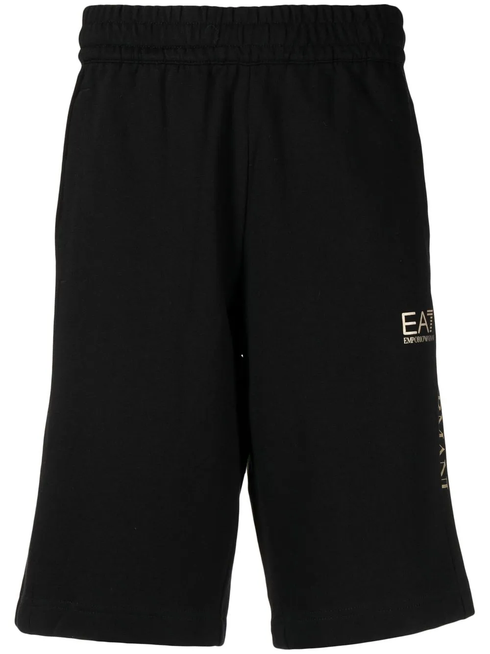 

Ea7 Emporio Armani logo-print track shorts - Black