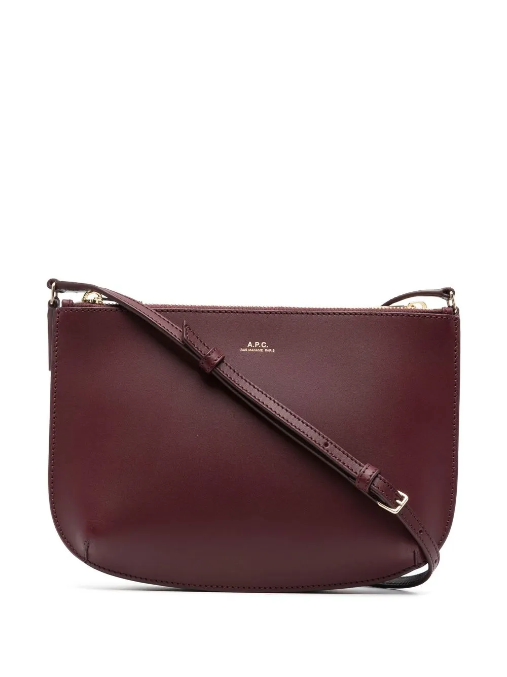 

A.P.C. bolsa de hombro con logo estampado - Rojo