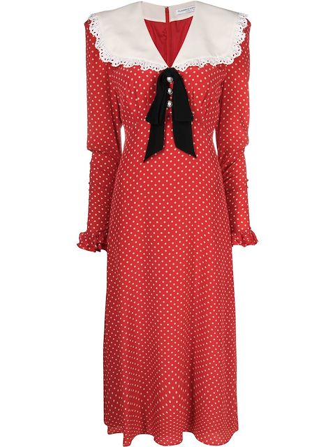Alessandra Rich polka-dot print midi dress