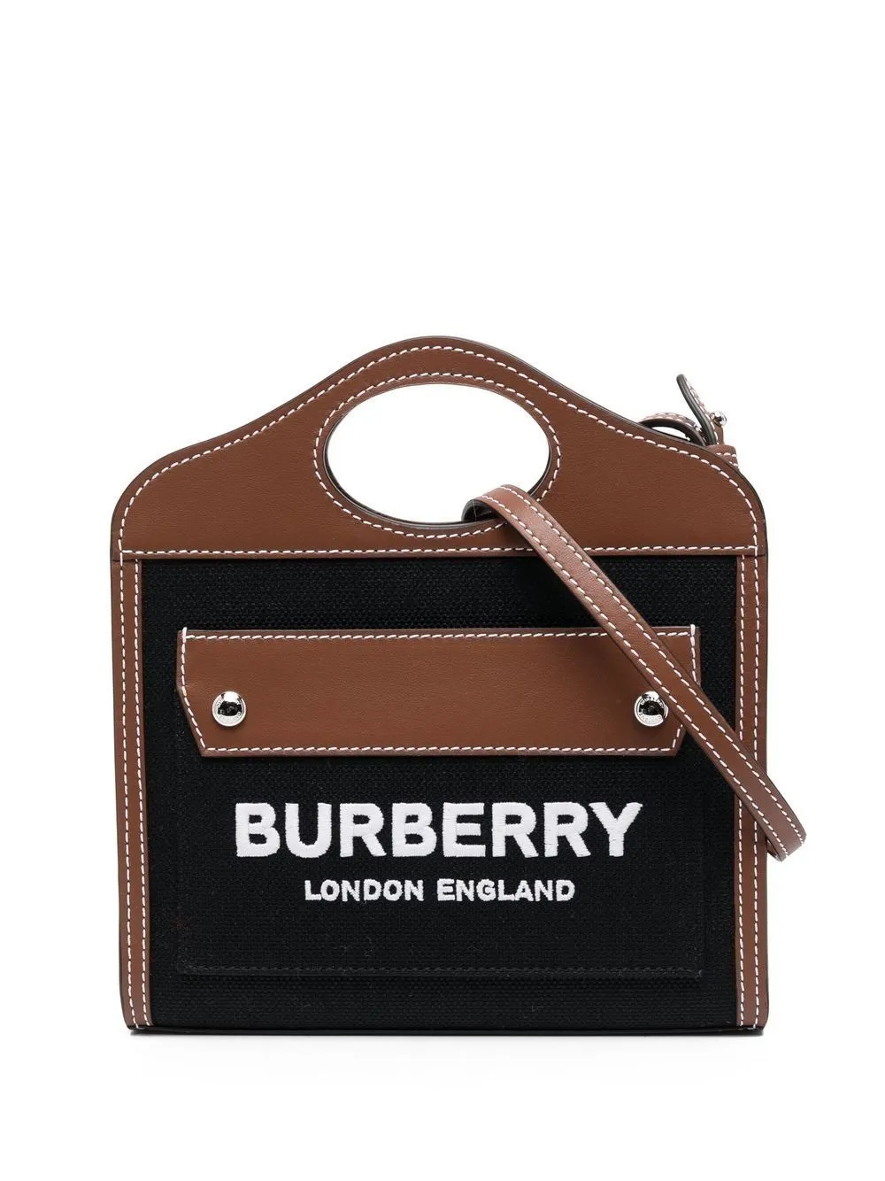 Burberry logo-embroidered mini tote bag