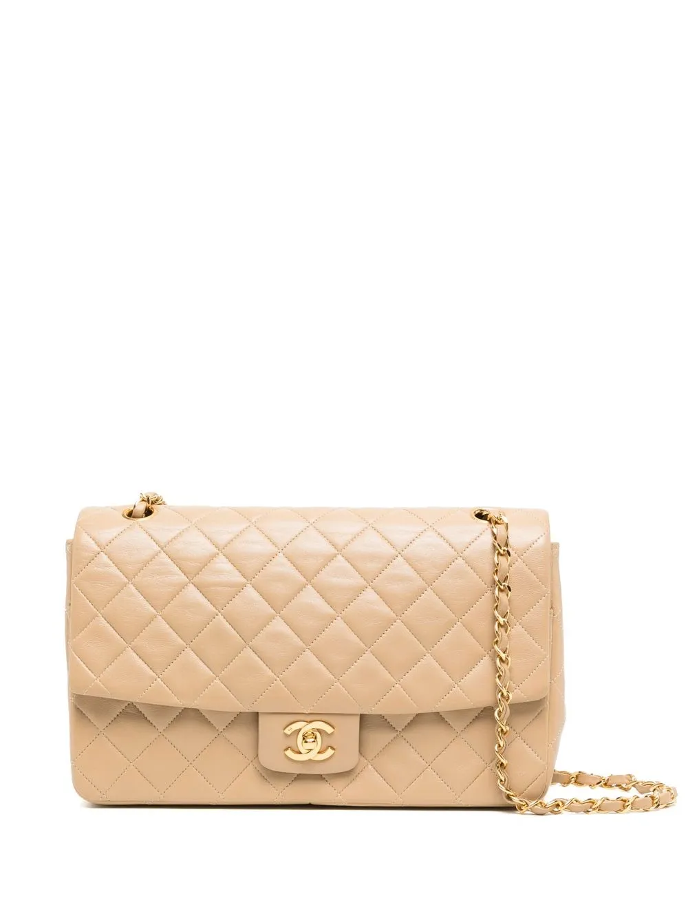 

Chanel Pre-Owned 1990s CC diamond-quilted shoulder bag - Neutrals