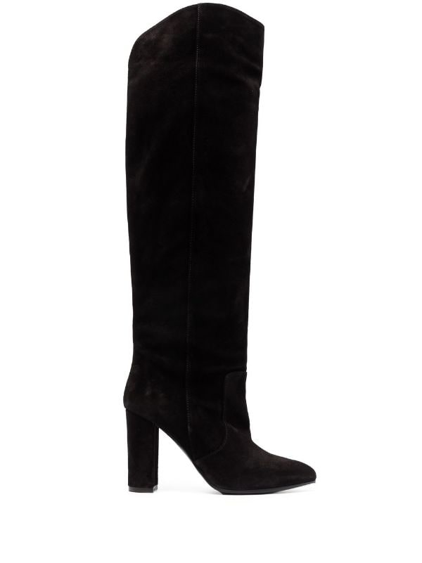 Gevoel van schuld in de buurt viel Via Roma 15 95mm knee-high Suede Boots - Farfetch