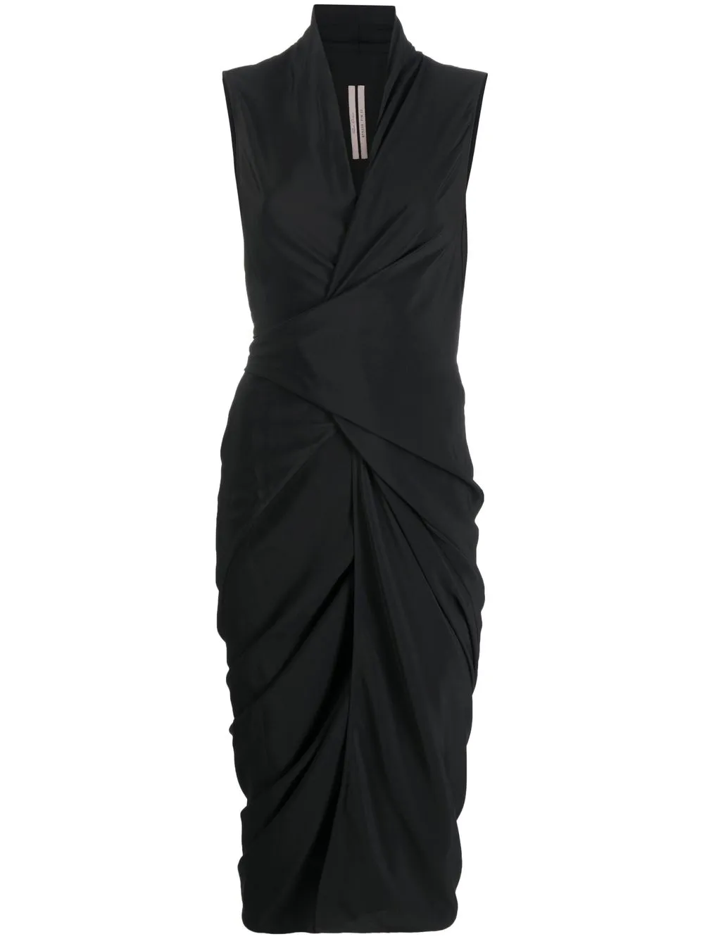 

Rick Owens vestido midi drapeado - Negro