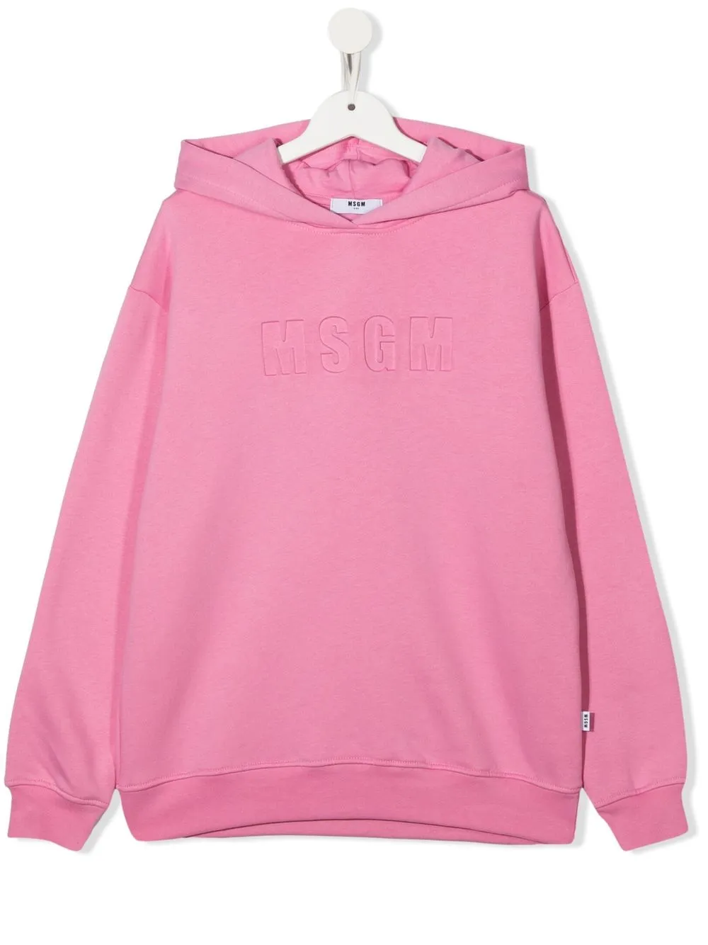 

MSGM Kids sudadera con logo en relieve - Rosado