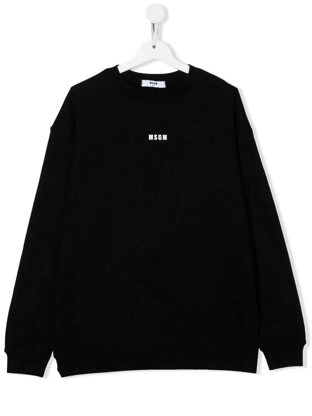 

MSGM Kids sudadera con logo estampado - Negro