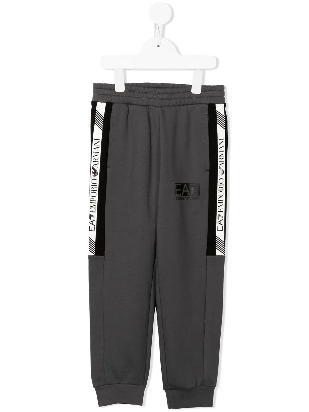

Emporio Armani Kids logo-trim track pants - Grey