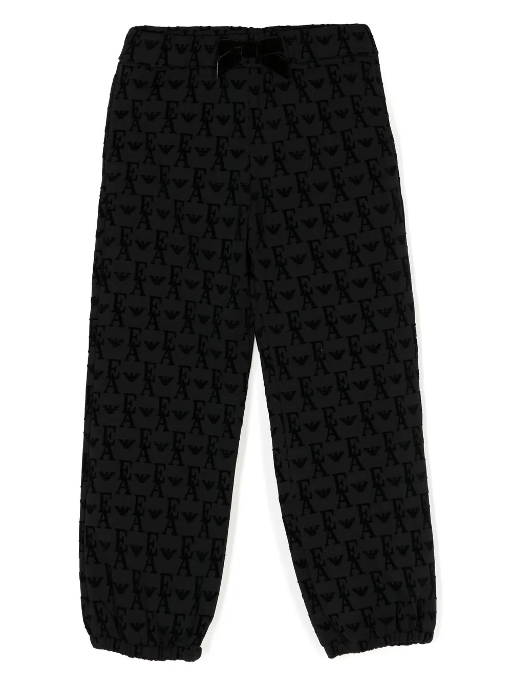 

Emporio Armani Kids pantalones con logo estampado - Negro