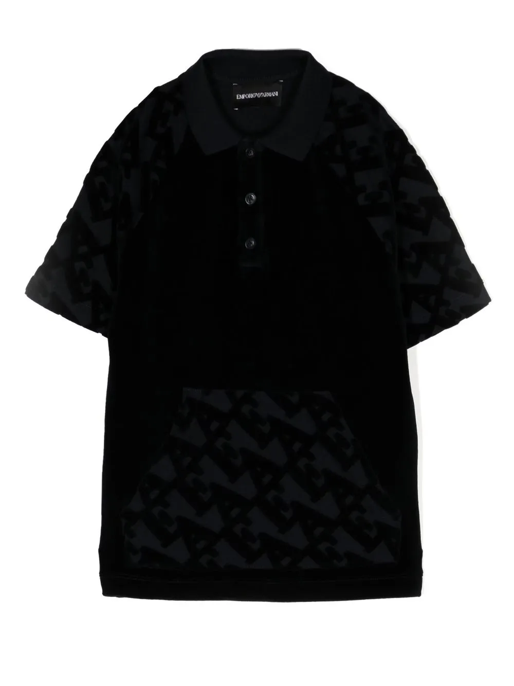 

Emporio Armani Kids logo-print polo shirt - Black