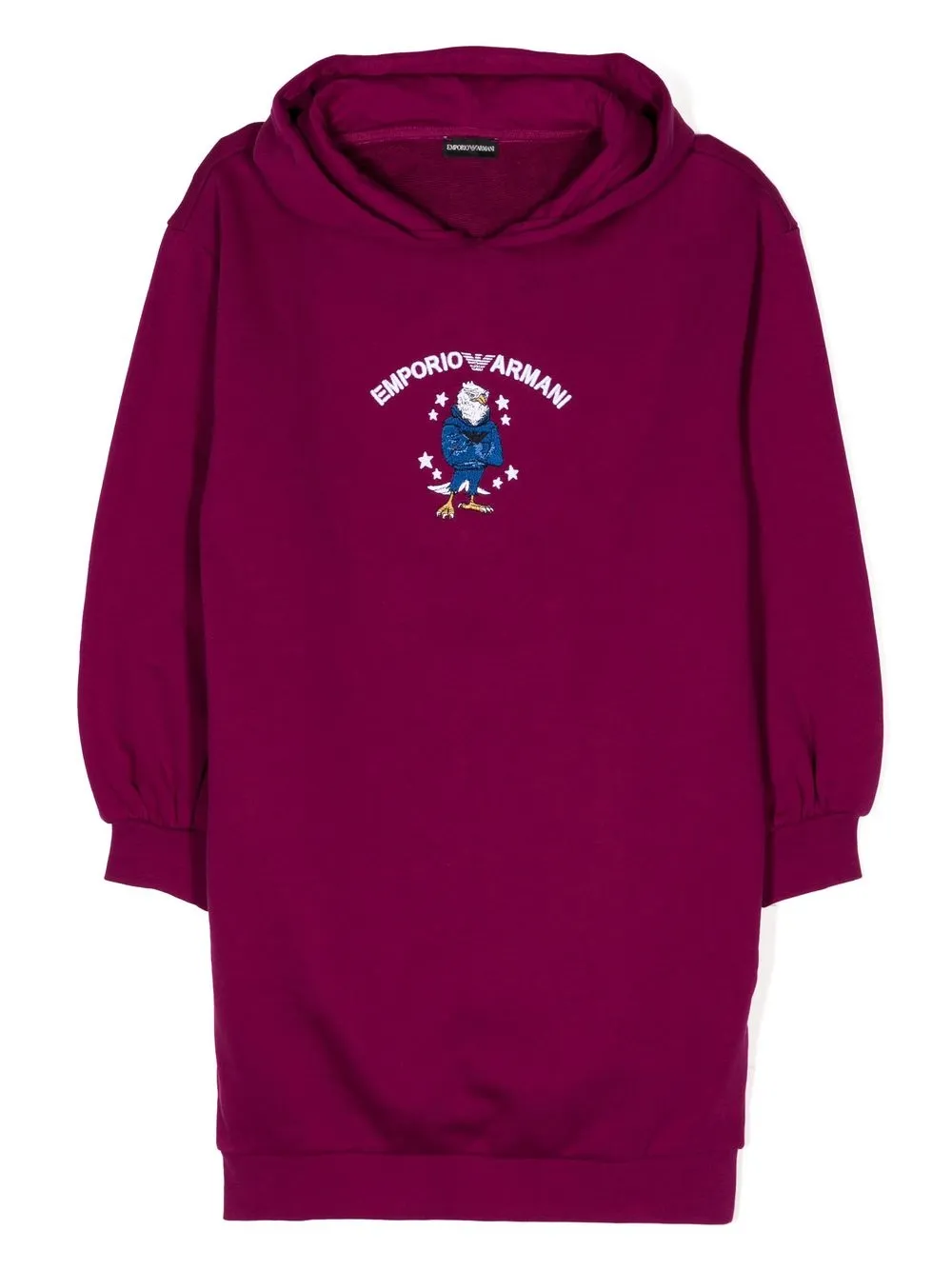 

Emporio Armani Kids embroidered logo sweater dress - Purple