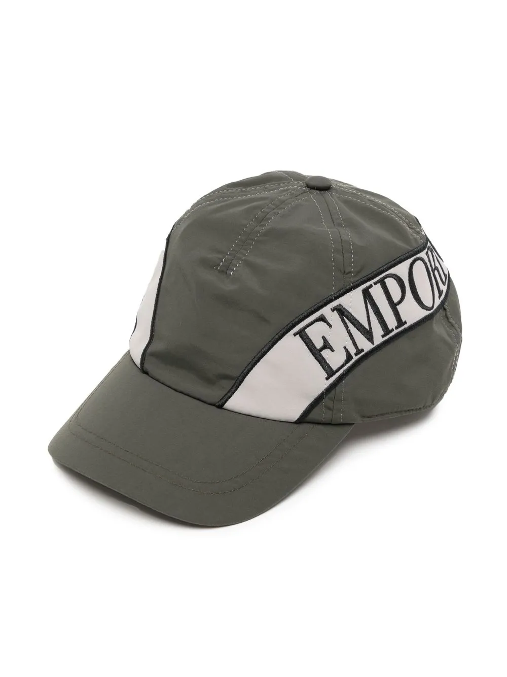 

Emporio Armani Kids gorra con franja del logo - Verde