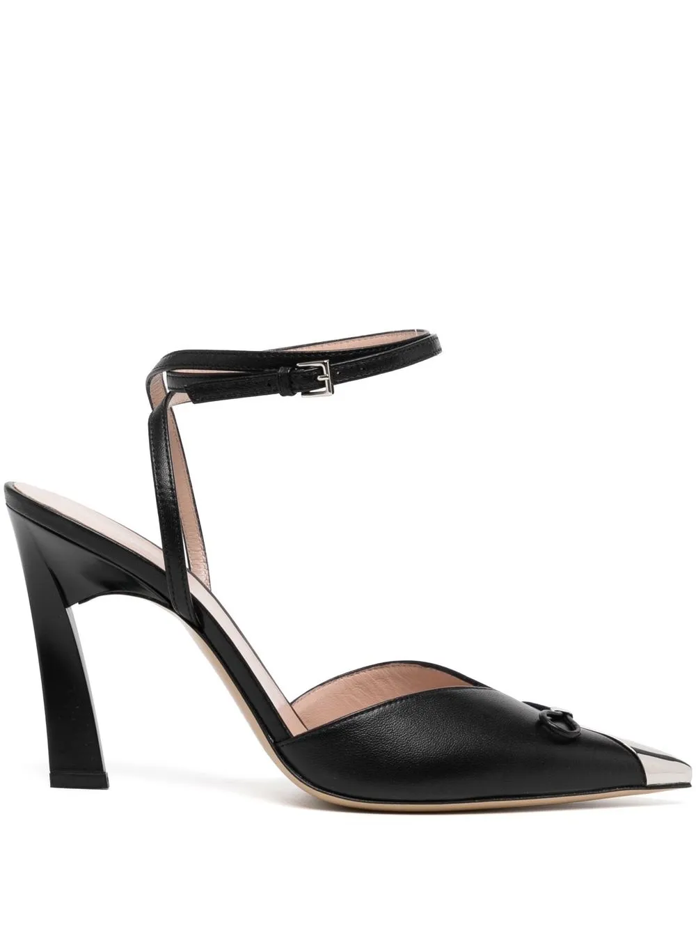 

Emporio Armani zapatillas con puntera en contraste y tacón de 100mm - Negro