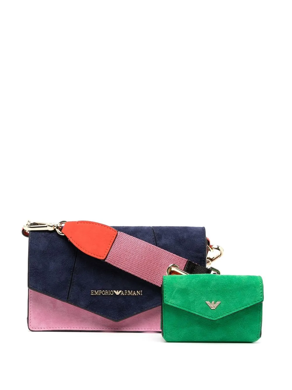 

Emporio Armani colour-block panelled crossbody bag - Multicolour