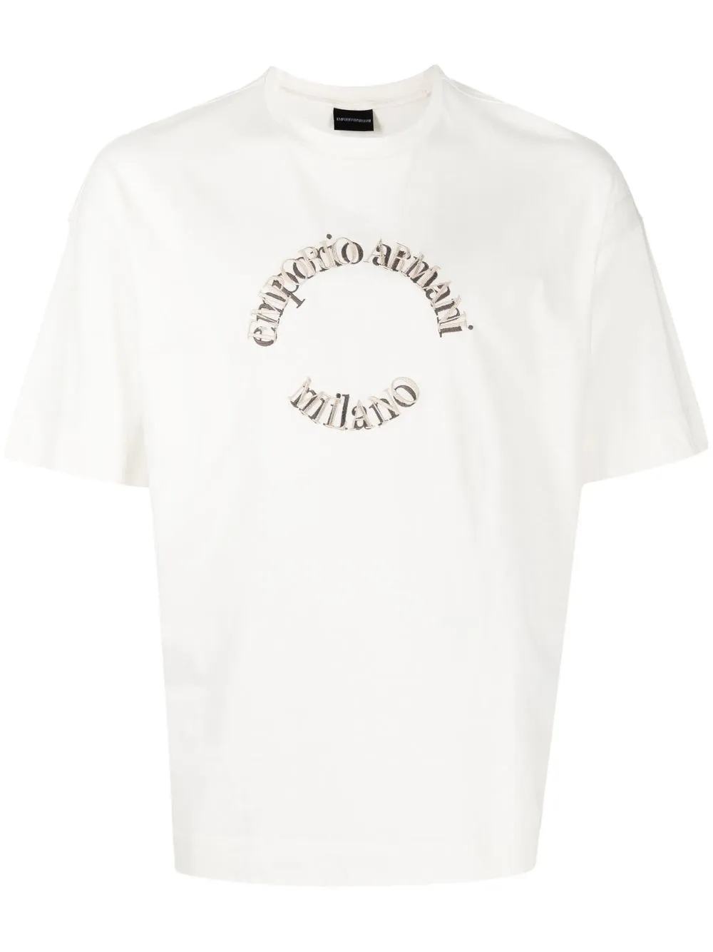 

Emporio Armani playera manga corta con logo bordado - Blanco