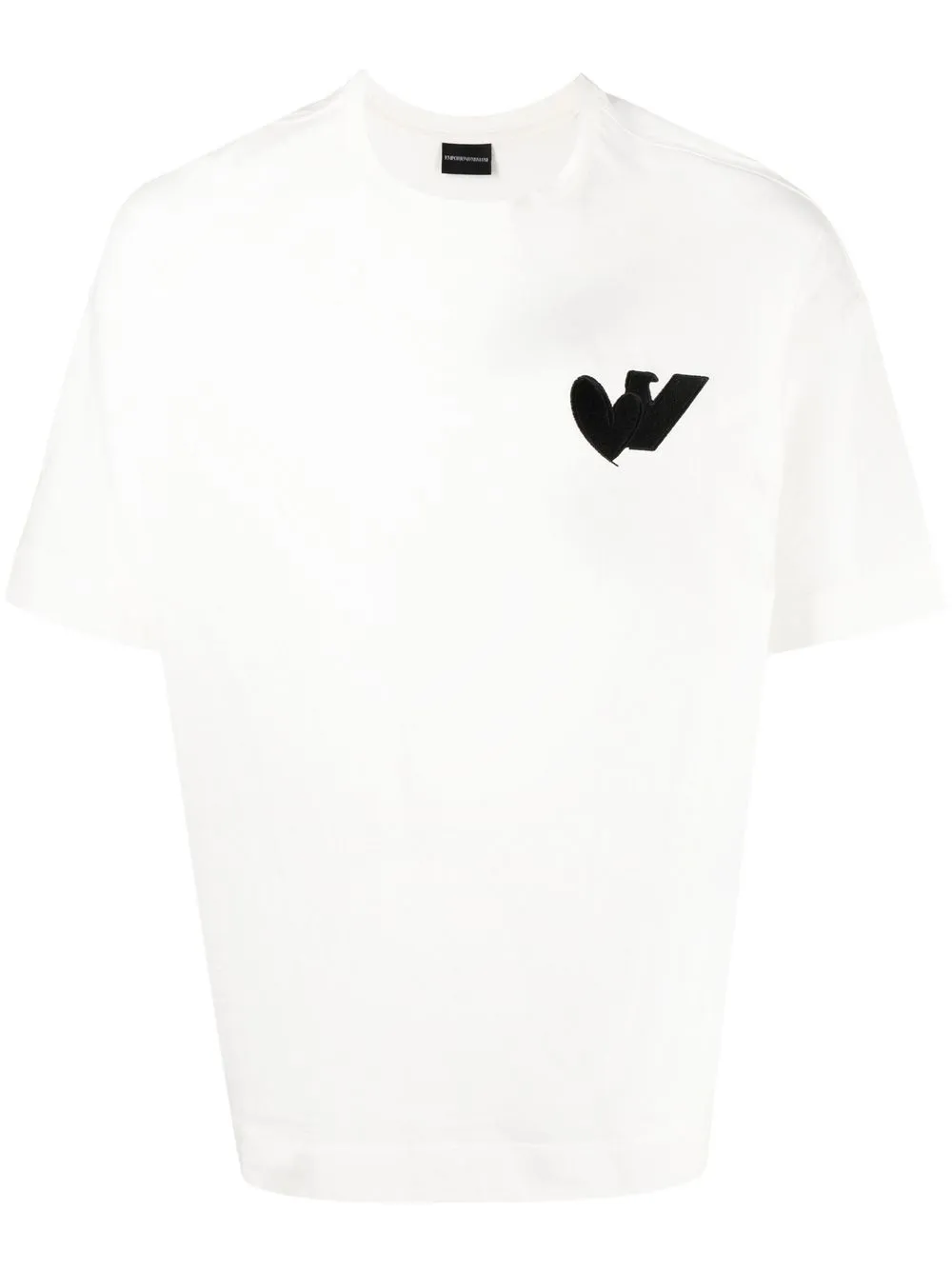 

Emporio Armani logo-embroidered cotton T-shirt - White