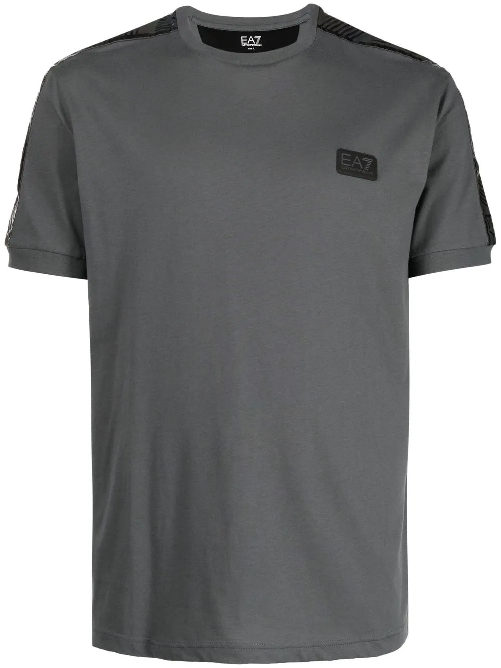 

Ea7 Emporio Armani logo-patch cotton T-shirt - Grey