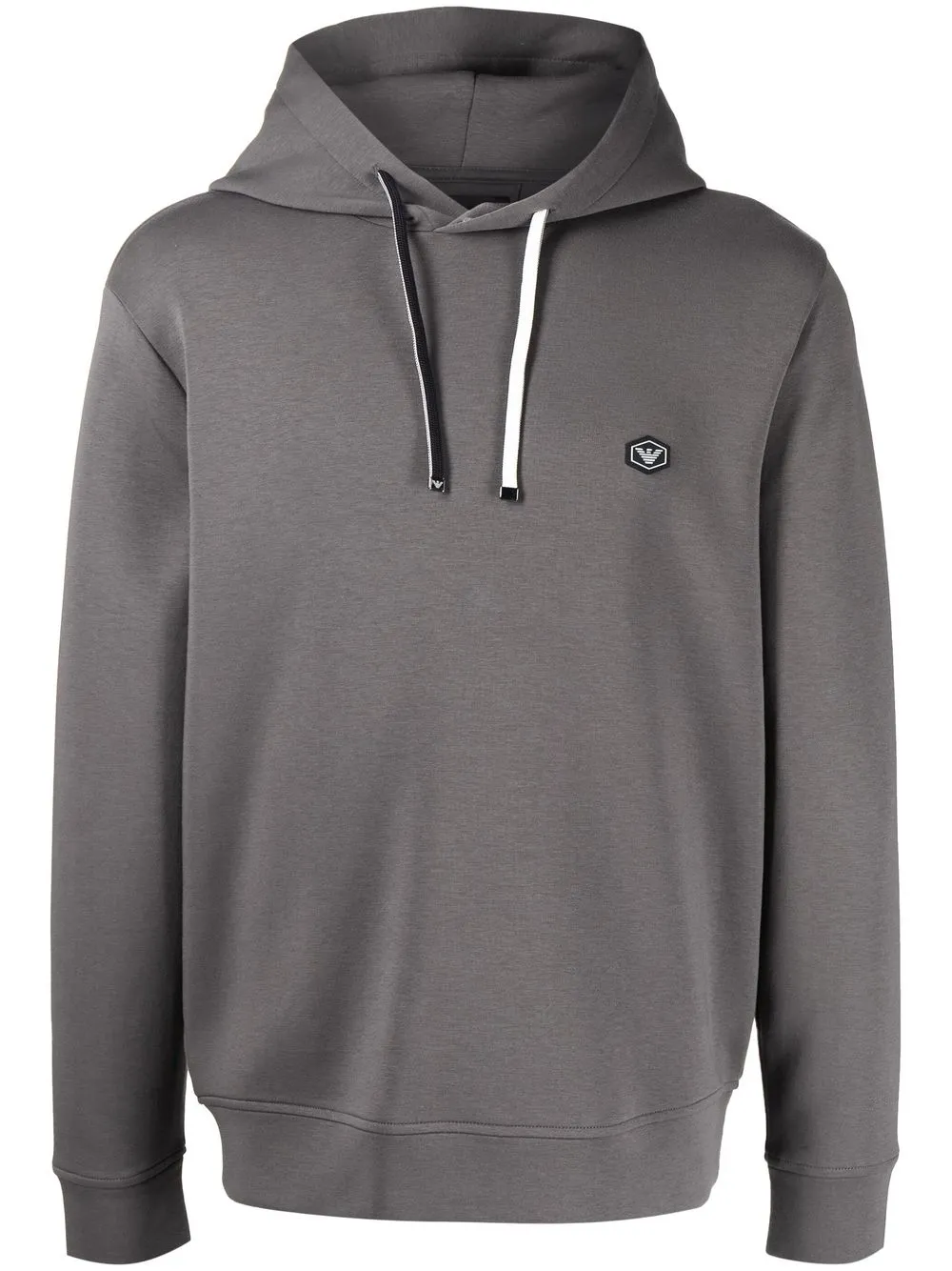 

Emporio Armani logo-patch long-sleeved hoodie - Grey