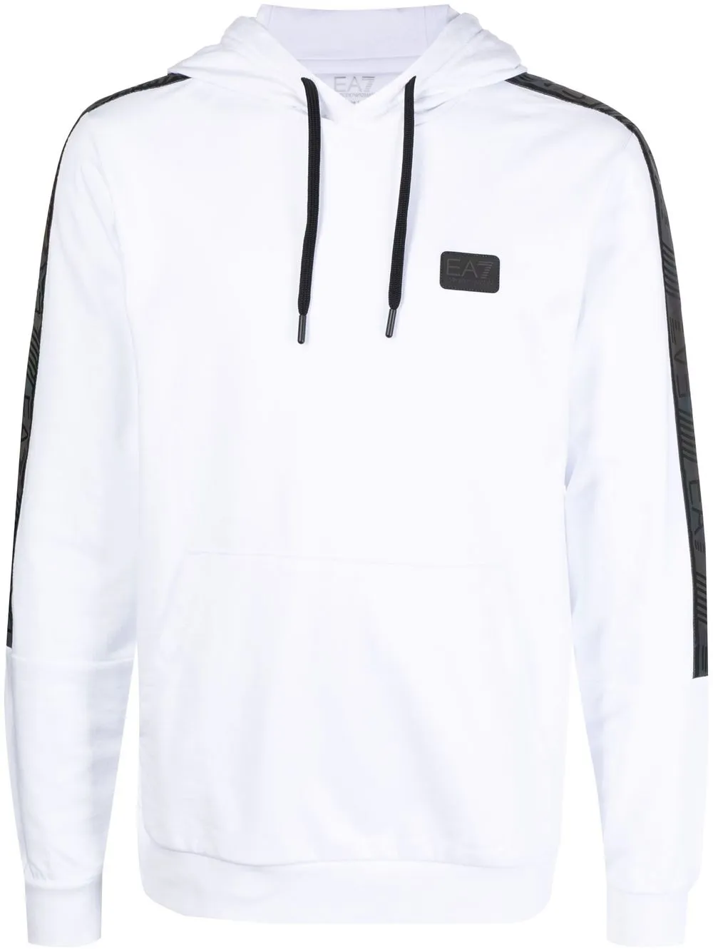 

Ea7 Emporio Armani logo-tape drawstring hoodie - Blanco