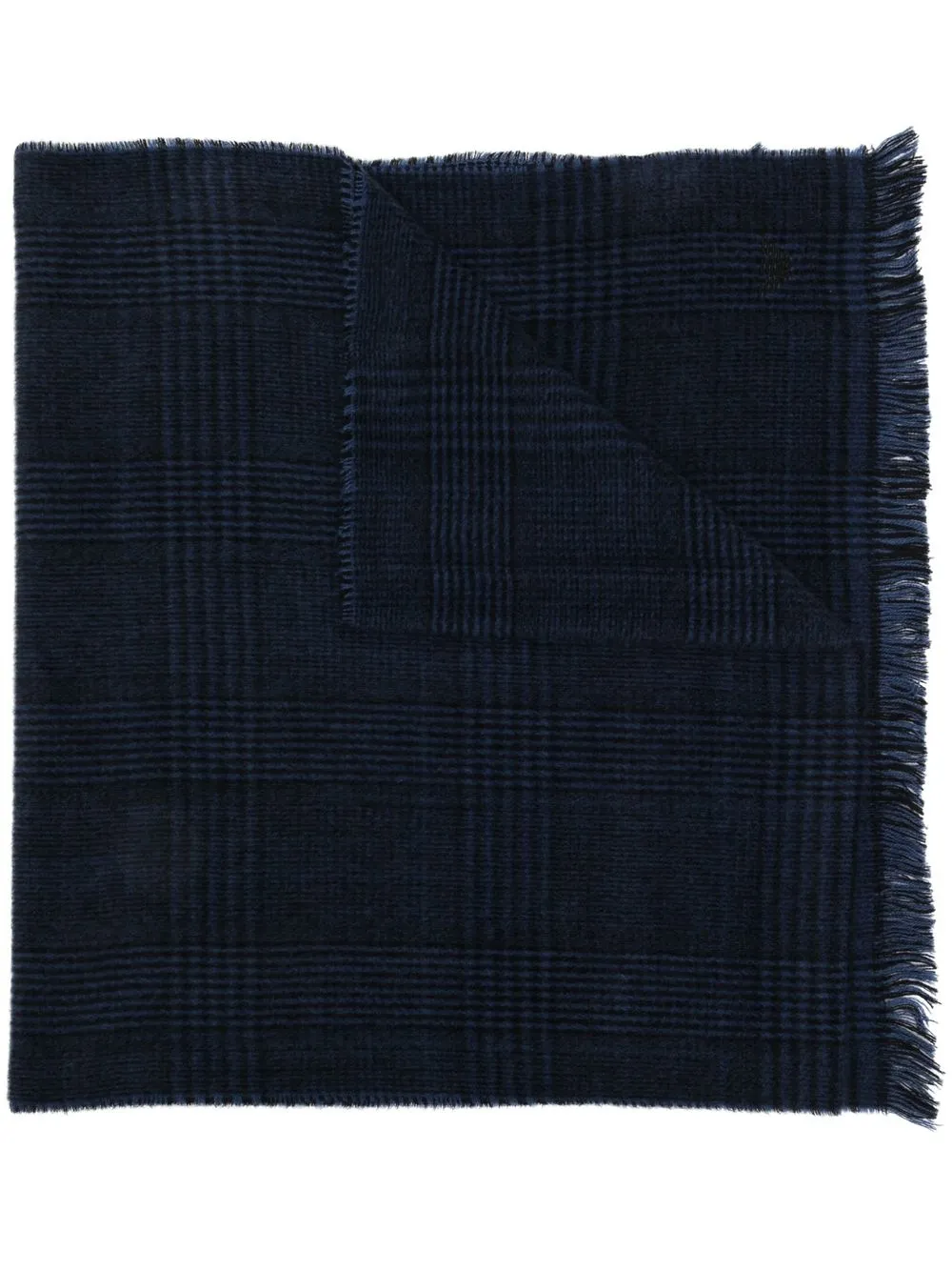 

Emporio Armani check pattern woven scarf - Black