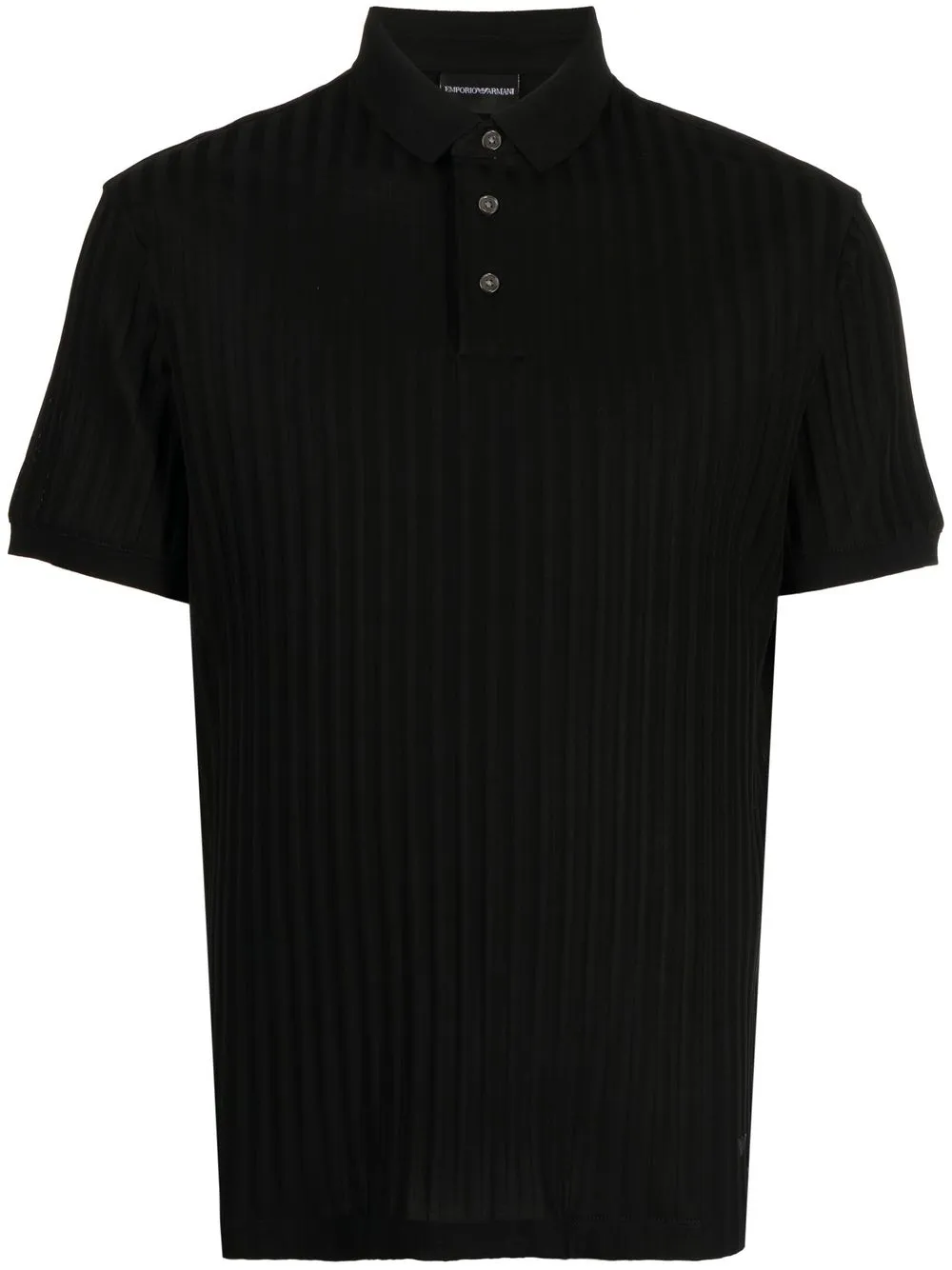 

Emporio Armani fine-ribbed polo shirt - Black