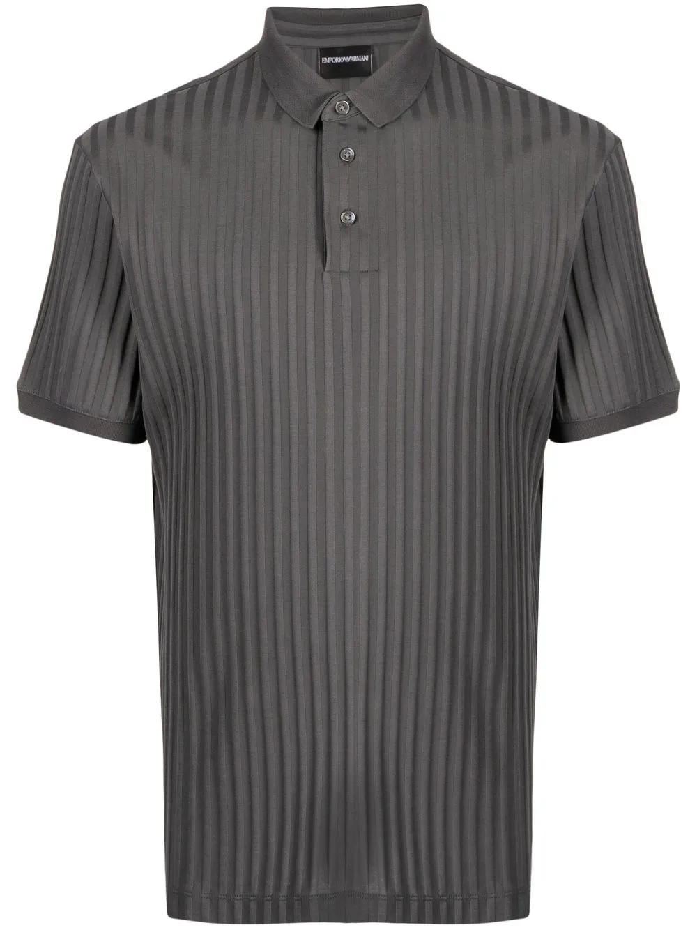 

Emporio Armani fine-ribbed polo shirt - Grey